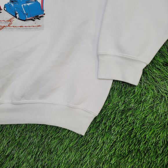 Vintage Hot Rod Sweatshirt Womens Large 21x23 Baggy Boxy - Picture 11 of 13